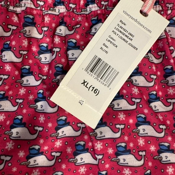 NWT Vineyard Vines holiday girls loungewear pants size XL 16 - Picture 2 of 8